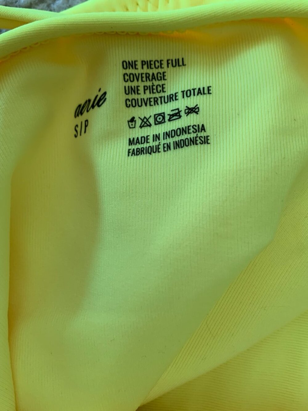 Aerie One-Piece High-Rise Strappy Swimsuit, Yellow, size S NWOT - Picture 6 of 7